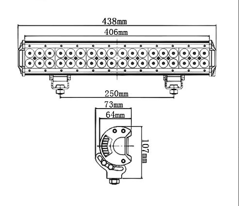 Auto part  17 inch offroad led light bar