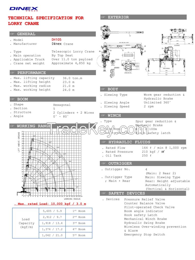 10 TON BOOM CRANE-DH105