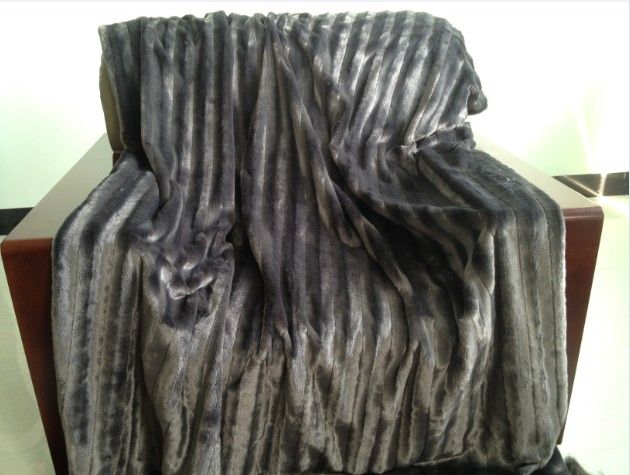 Faux Fur Throw/PV Plush Blanket/Fleece Plaid/ Decoration Throw 