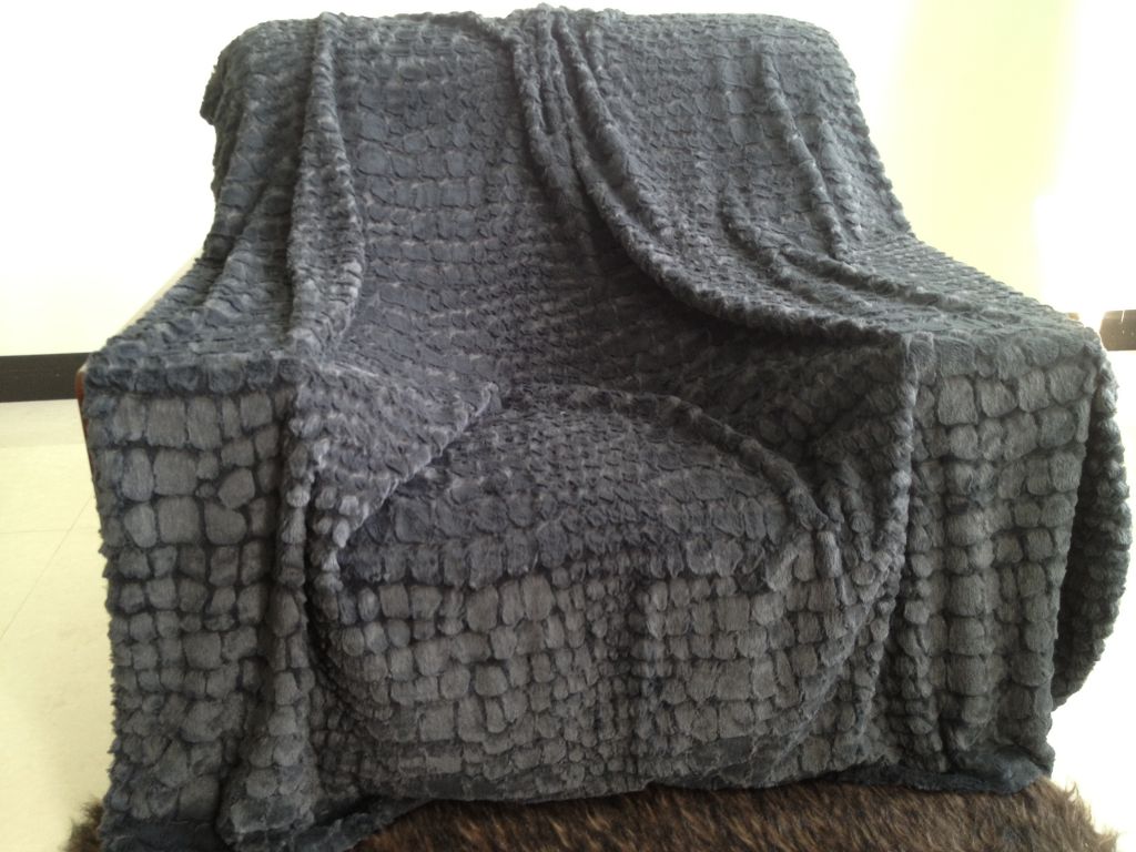 Faux Fur Throw/PV Plush Blanket/Fleece Plaid/ Decoration Throw 