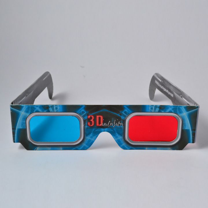 paper red cyan 3d glasses for 3d movies 