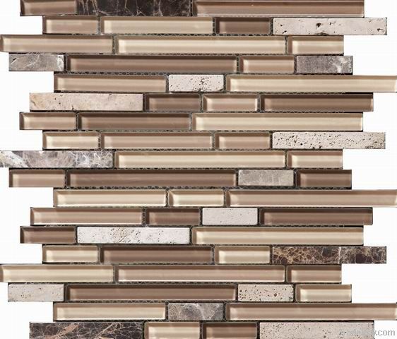 Glass mix Stone Mosaic(YA3224)