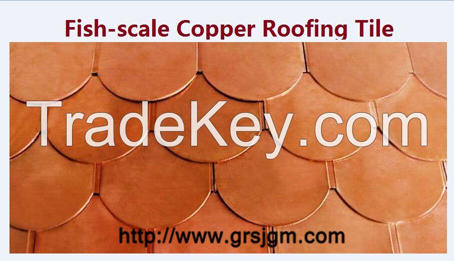 Fish-scale Copper Roofing Tile