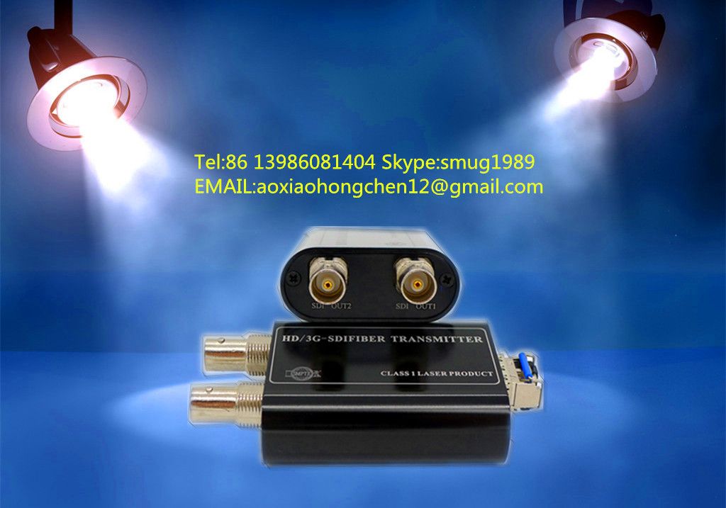 Mini broadcast 3GSDI fiber converter, SDI fiber optic extender, support 1CH 3GSDI to 10~60KM over 1LC fiber