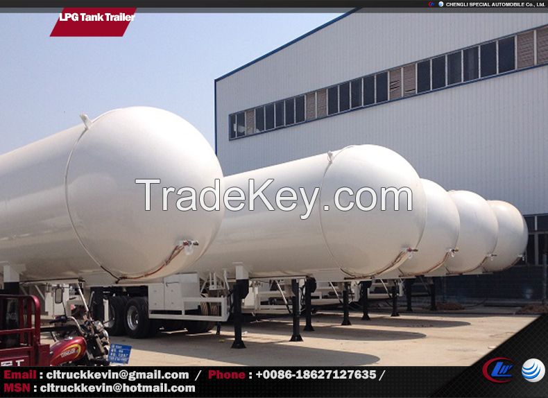 59520 Liters 25 Tons LPG Tank Trailer LPG Transportation Trailer