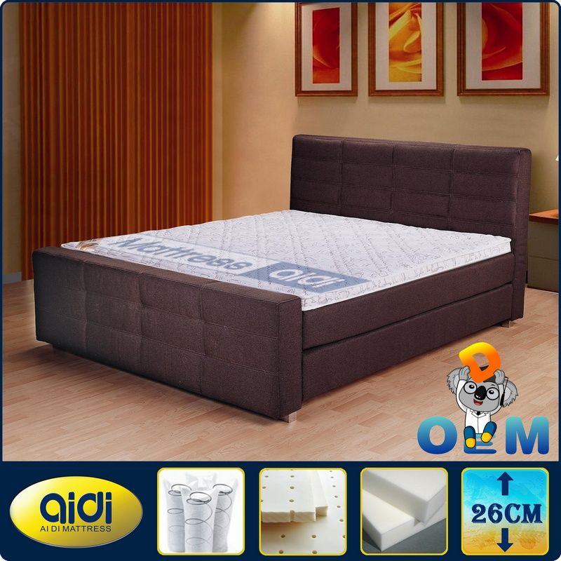 bedroom furniture comfortable pillow top pocket spring mattress