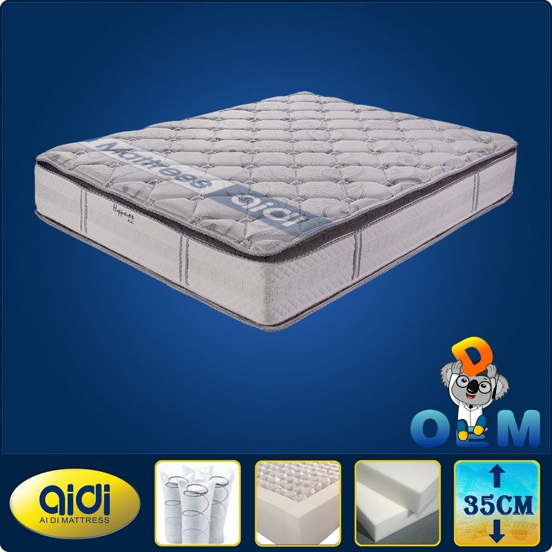 Promotion durable tricot fabric cover pocket spring mattress