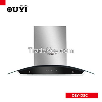 900mm Remote control Arc Glass Range Hoods Kitchen Chimney Hoods