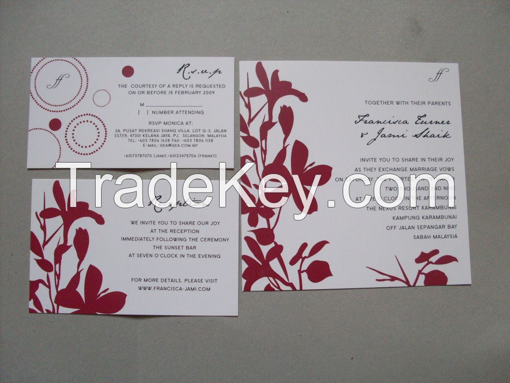 Wedding invitation card