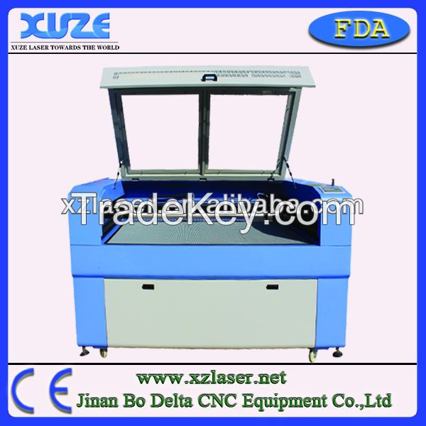 High quality products!!!XUZE-1290 co2 laser cutting machine price for acrylic/leather/fabric/paper/wood/plastic