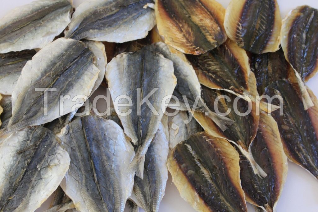 Dried round scad fillet and  headless