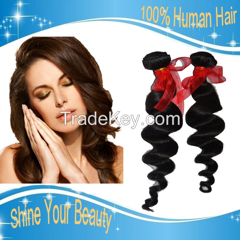 6a grade malysian virgin remy loose wave human hair 