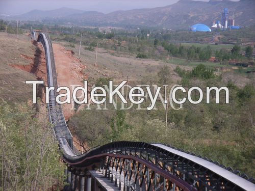 Plane bend belt conveyor