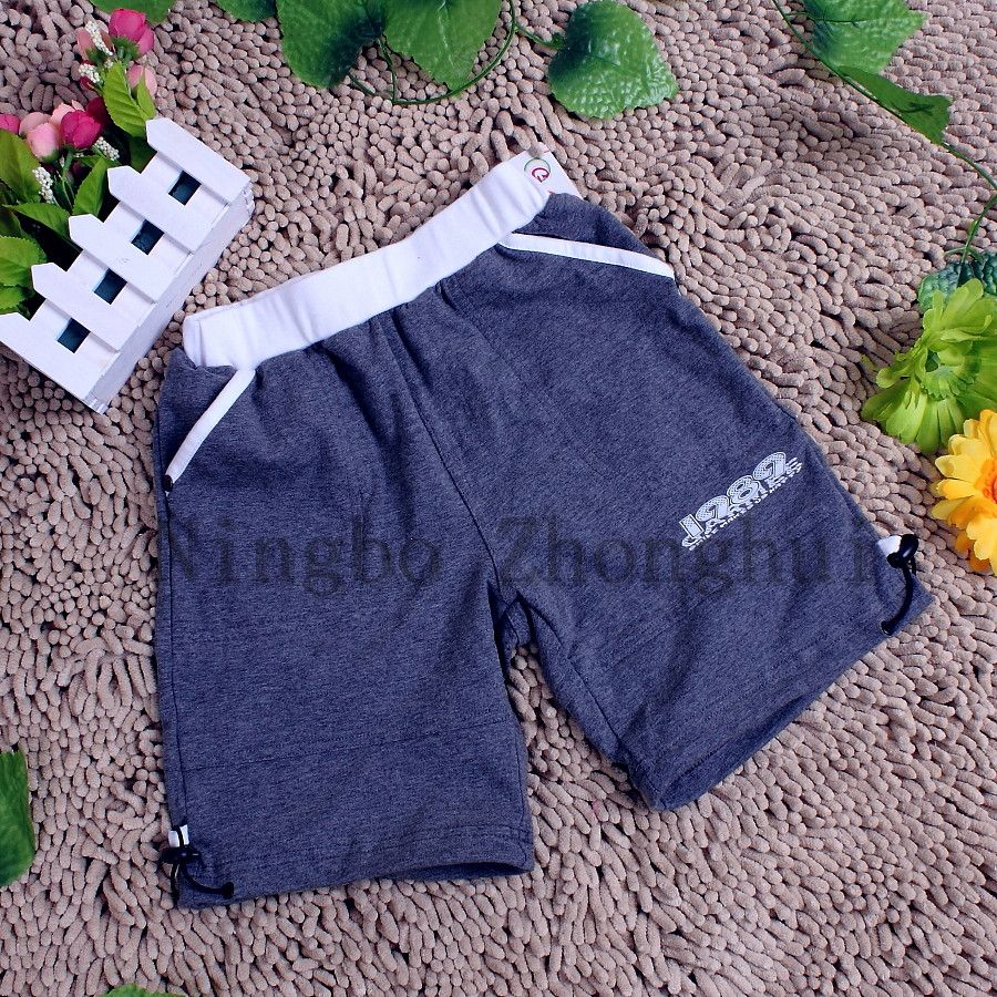 100% polyester Children pant boy summer casual short full customization