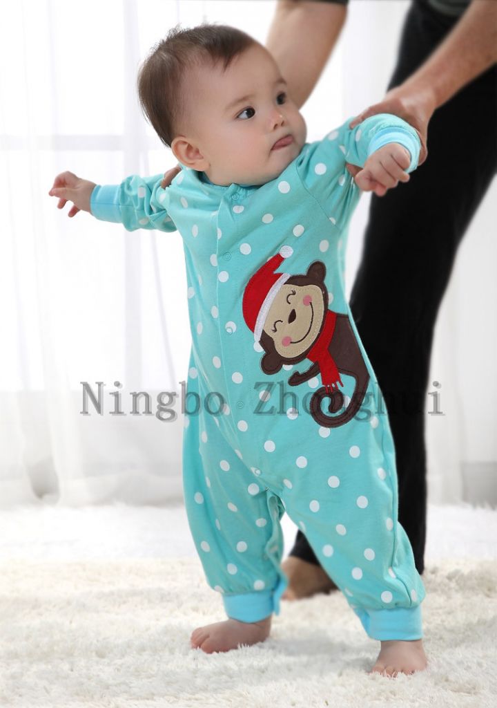 Custom-made 100% cotton newborn baby clothes romper