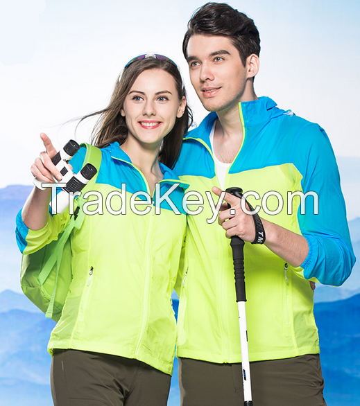 Mens outwear suntan-proof wear UV-protection wear breathable windbreaker