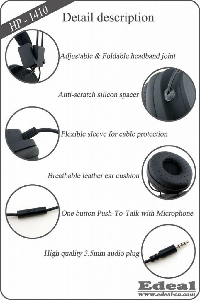 high quality foldable headphone with microphone