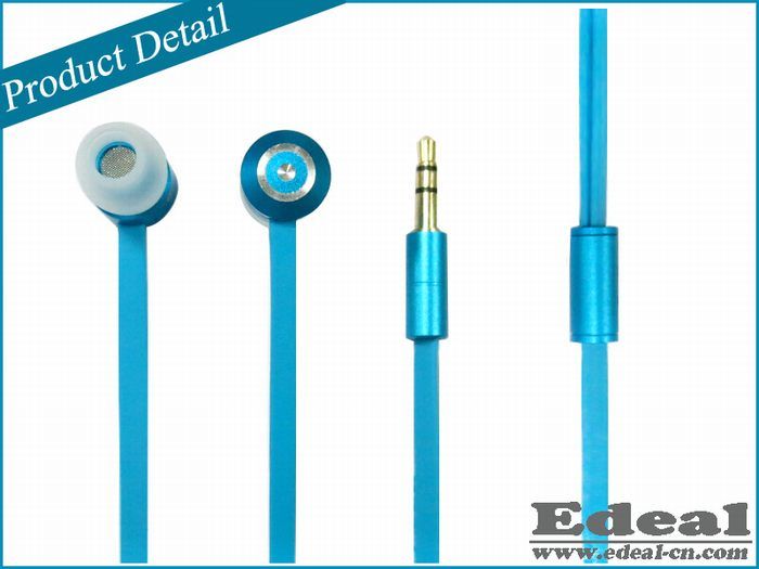 Newest High quality metal Flat wire earphone