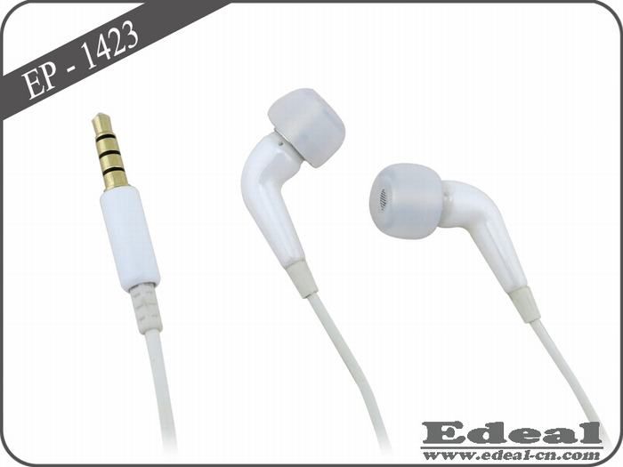 Stylish Ceramic earphone with 3-button volume control and built-in mic for gift