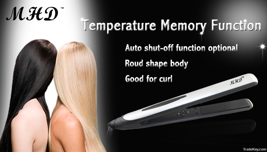 hair straightener with adjustable temperature and LED