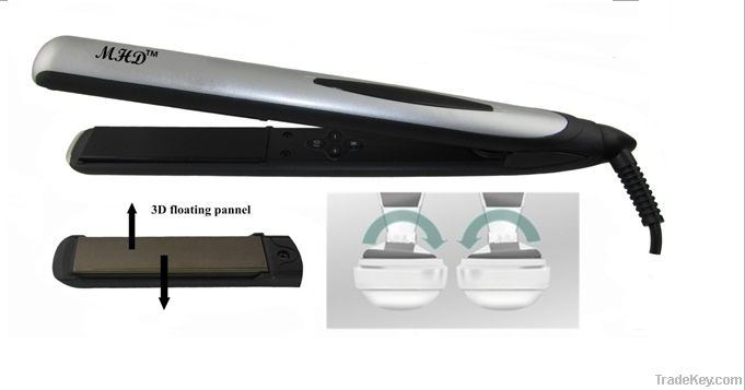 hair straightener with adjustable temperature and LED