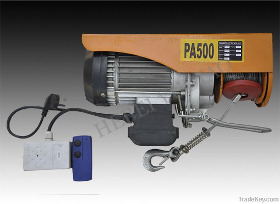 500kg mini electric hoist winch, mini electric cable hoist