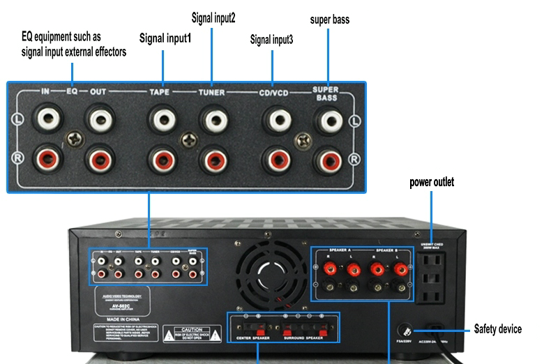 High-power household KTV5.1 borne power amplifier 