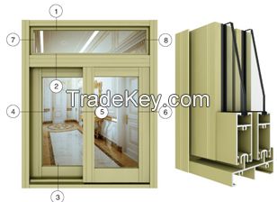 Aluminium sliding/hinged doors