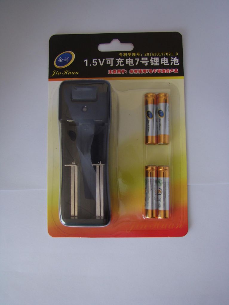 1.5V rechargeable No. 7 lithium-ion battery