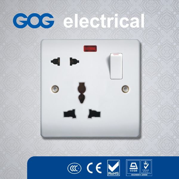 UK type double 13a bakelite switches and sockets