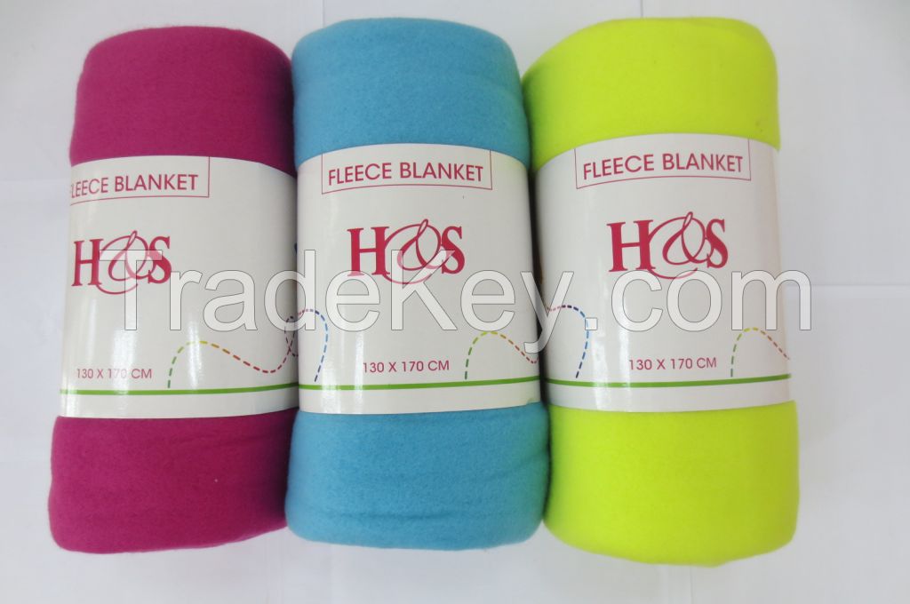 Solid polar fleece blanket