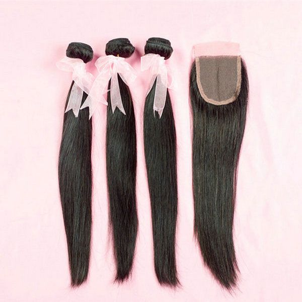 remy straight hair weft