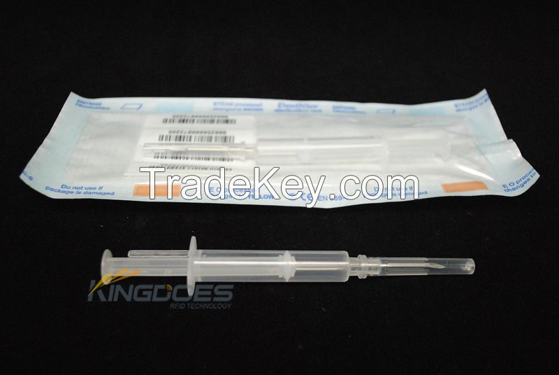 1.4x10 mm ISO11784/85 134.2 Khz animal microchip syringe packed for fish