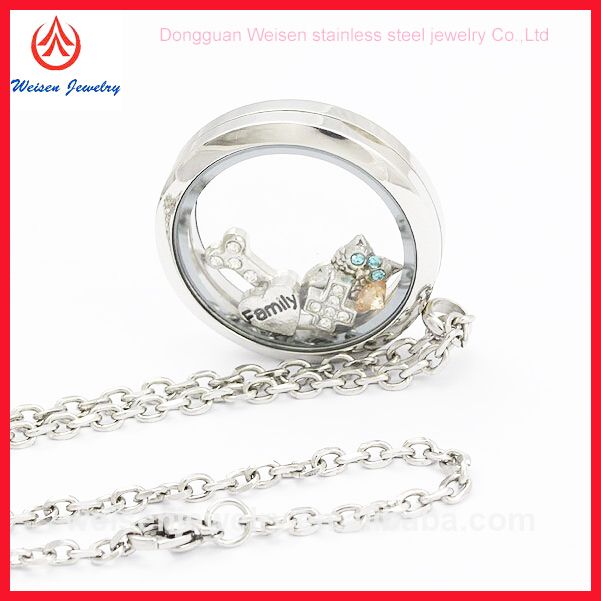 2014 fashion pendant necklace floating locket