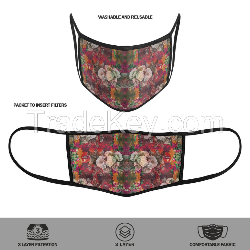 Horse Cart Reusable Printed Face Mask 