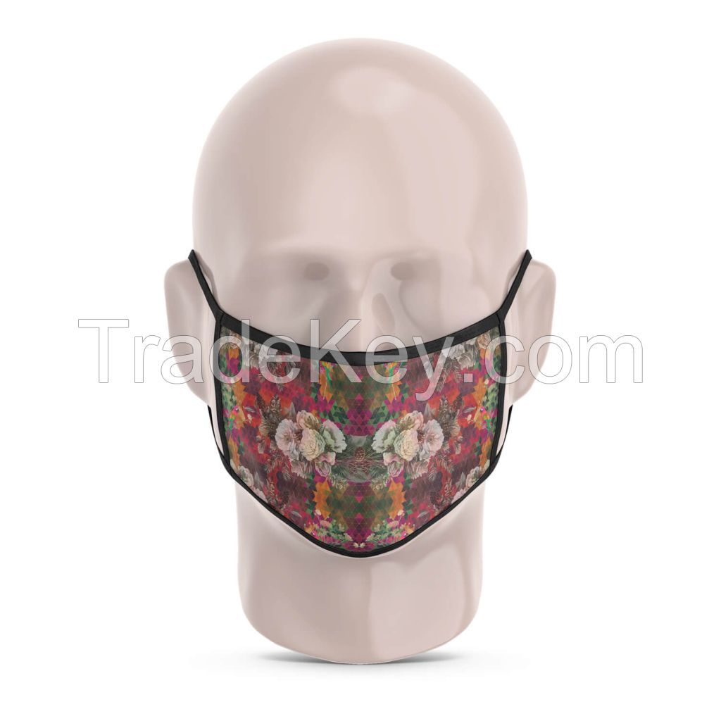 Multicoloured Floral Reusable Printed Face Mask 