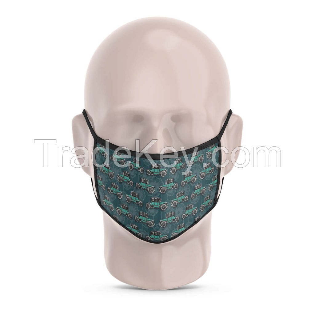 Vintage Car Reusable Printed Face Mask