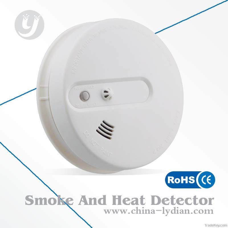 Wired/Wireless smoke and heat detector