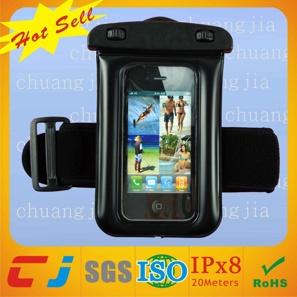 hot new  pvc waterproof bag for iphone 5 with armband