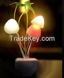 mushroom light, colorful optically controlled night light,