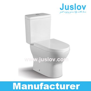 High price performance ratio Popular in European market Wash down dual flush Two Piece Toilet