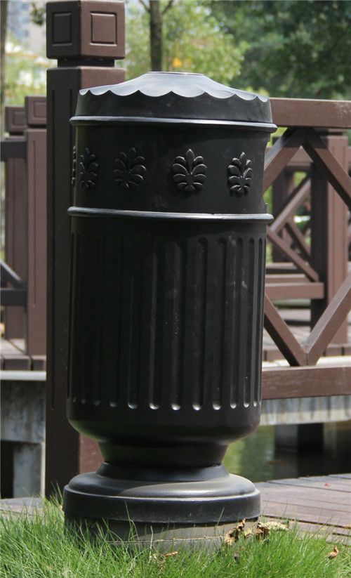 outdoor trash can