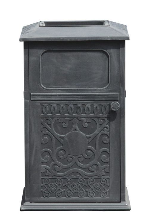 outdoor trash can