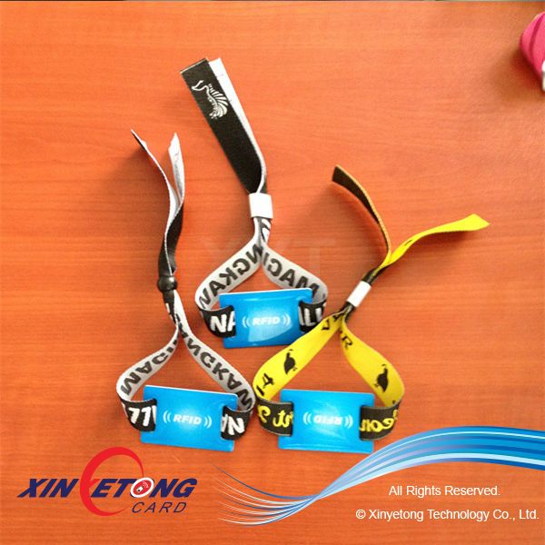 13.56MHZ MF1108 RFID Fabric Wrist Band