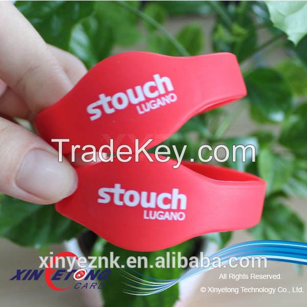 Logo Printing Ntag203 NFC Wristband Work By All NFC Enabled Smart Phone