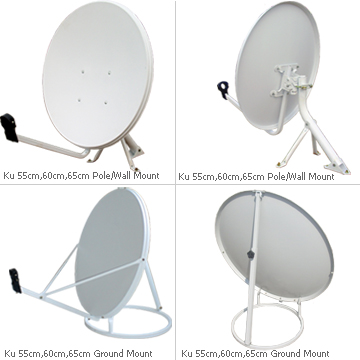 Ku band 55cm 60cm 65cm 75cm offset satellite dish antenna