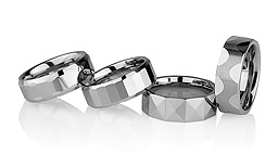 Wholesale Tungsten Facet Rings