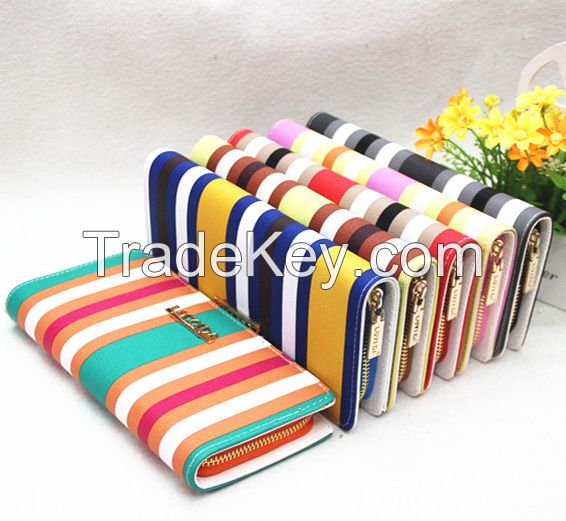 factor price pu leather wallets and purses female handbag