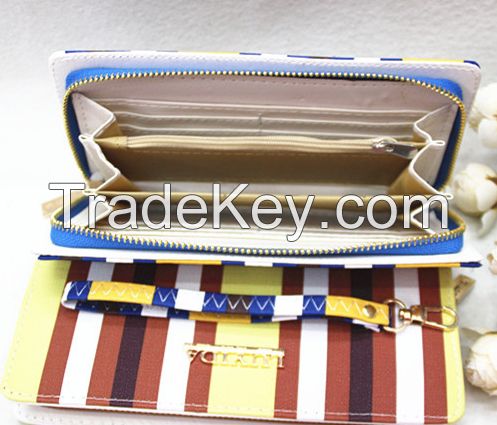 factor price pu leather wallets and purses female handbag