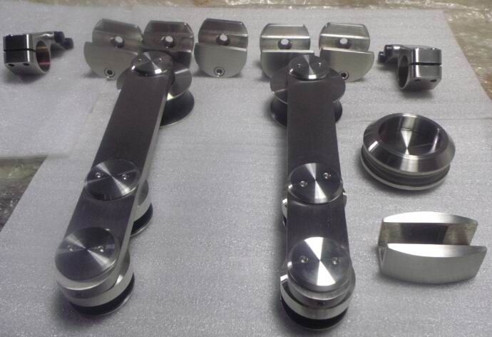 Sliding barn door hardware fittings made of stainless steel